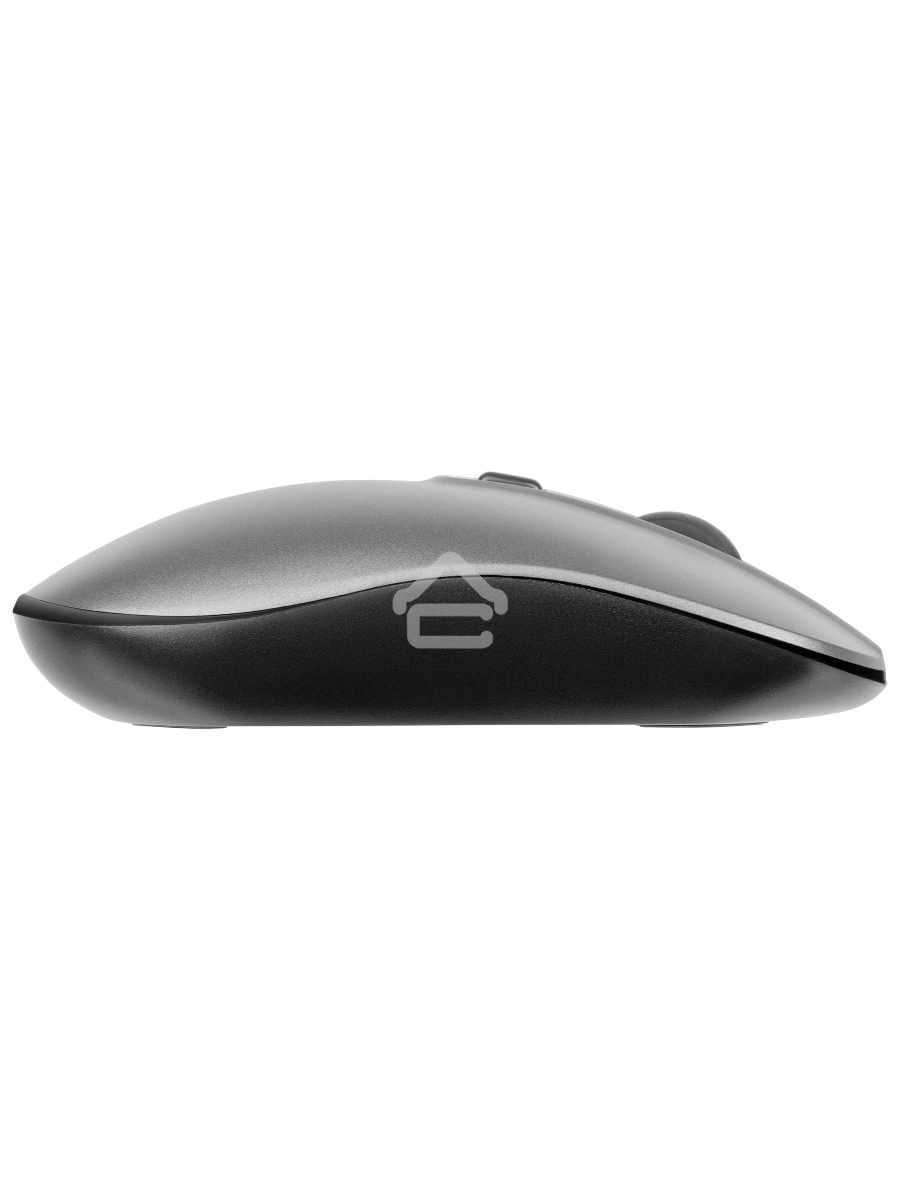 Клавиатура + мышь Оклик 300M клав:серый мышь:серый/черный USB беспроводная slim
