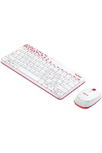Клавиатура + мышь Logitech Wireless Combo MK 240 Nano White-red 920-008212
