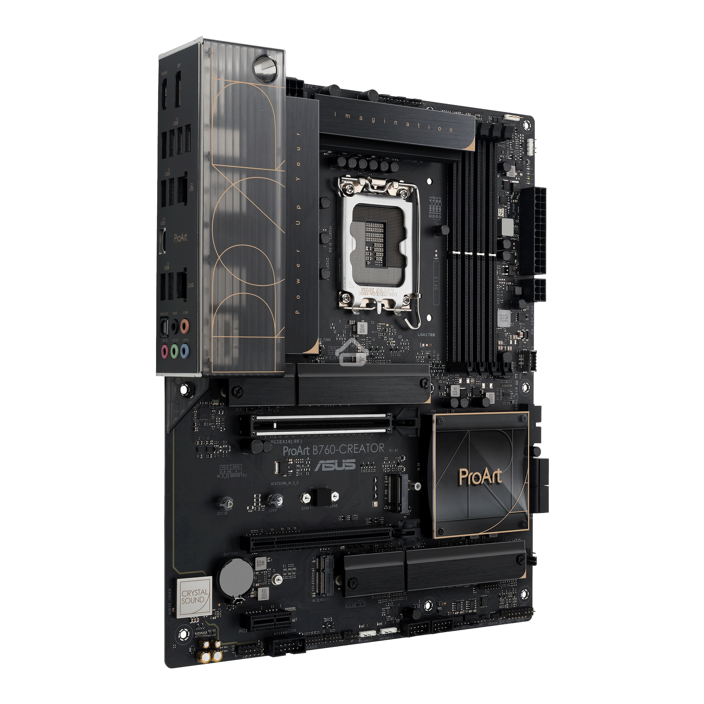 Материнская плата ASUS ProArt B760-CREATOR, LGA 1700, Intel B760, 4xDDR5, 4xSATA, 3xM.2, 1xPCIe 4.0 x4, 1xPCIe 5.0 x16, 2x 2.5Gb LAN, 1xUSB-C 3.2 Gen 2, 2xUSB-A 3.2 Gen 2, 3xUSB-A 3.2 Gen 1, 5x3.5 мм, 7.1, ATX