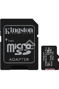 Флеш карта microSDHC 128GB microSDXC Kingston <SDCS2/128GB> Class10 UHS-I Canvas Select up to 100MB/s с адапт.