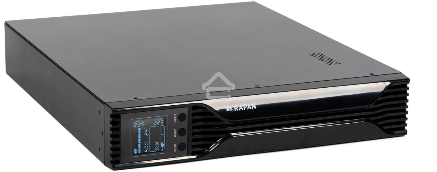 Источник бесперебойного питания ИБП Бастион RAPAN-UPS 3000 RACK+4x9Ah (2100 Вт, Line-interactive, встроенные АКБ 6 шт.x 9Ah) 8960