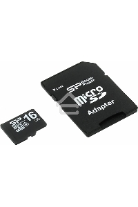 Флеш карта microSDHC 16Gb Class10 Silicon Power SP016GBSTH010V10-SP + adapter