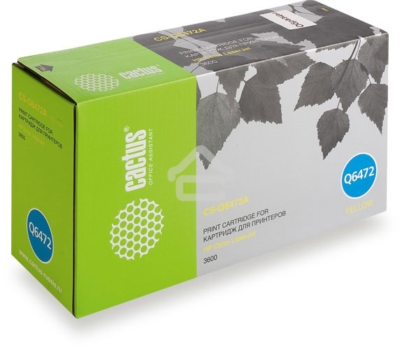 Картридж лазерный Cactus CS-Q6472A желтый (4000 стр.) для HP Color LaserJet 3600