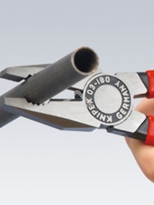 Пассатижи KNIPEX 0302180  180мм ручки с двухцветными многокомпонентными чехлами