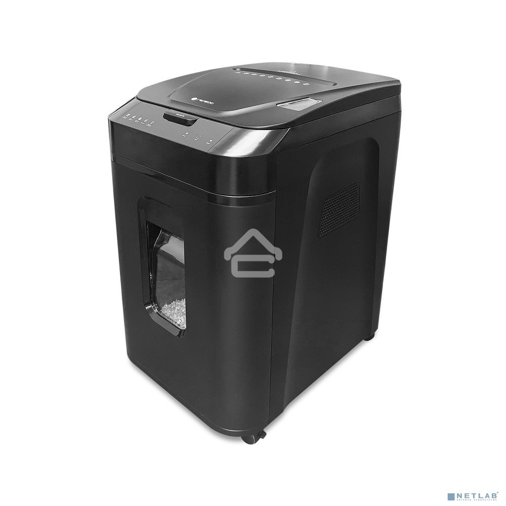 Шредер ГЕЛЕОС АП40-4, DIN P-4 (4 ур-нь секр.), фрагмент 3,9х12мм, АВТОПОДАЧА 170 лист (70г/м2), пл.карты/скрепки/скобы, 37 литров