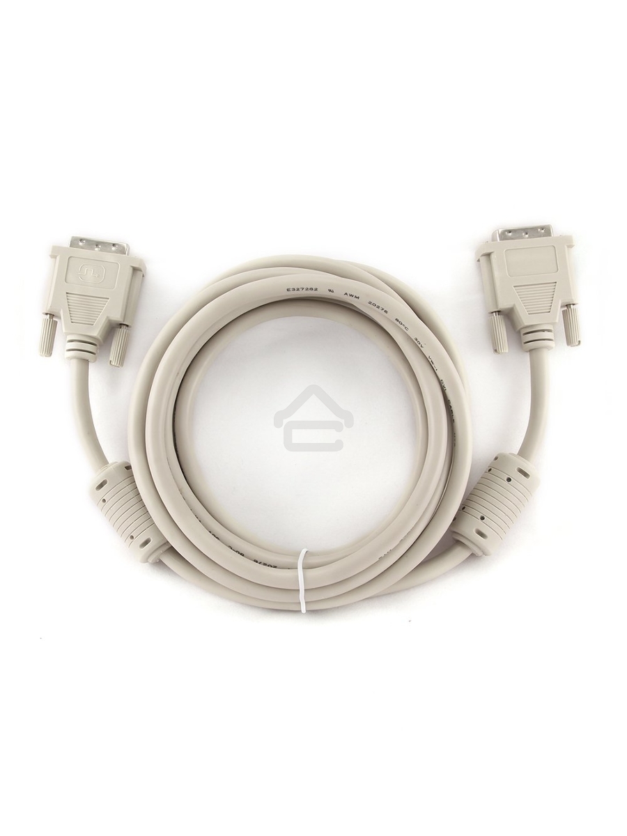 Кабель Кабель DVI-D dual link Gembird, 3.0м, 25M/25M, экран, феррит.кольца, пакет CC-DVI2-10)