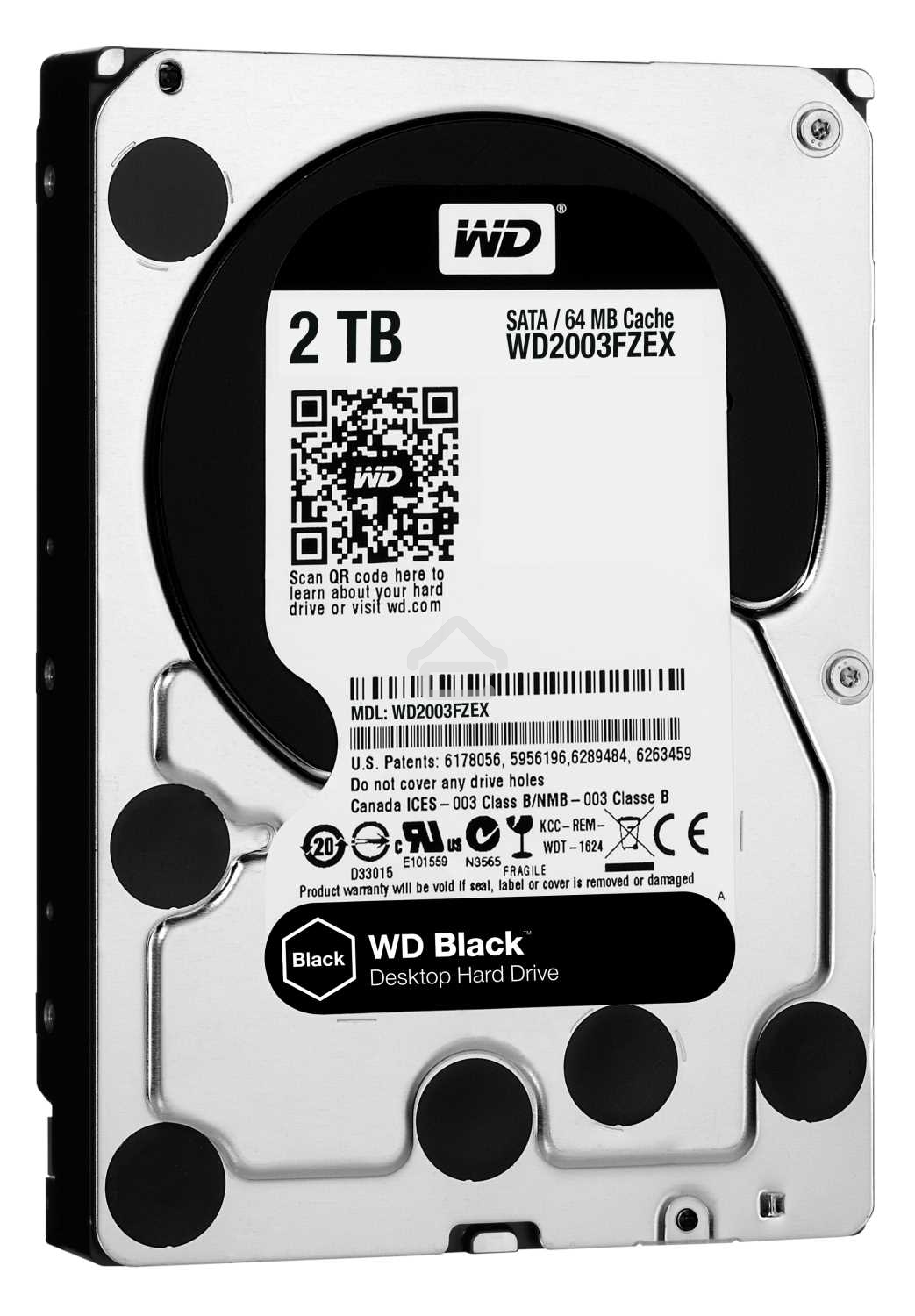 Жесткий диск Western Digital 2Tb 7200rpm Original SATA-III WD2003FZEX Black 64Mb 3.5