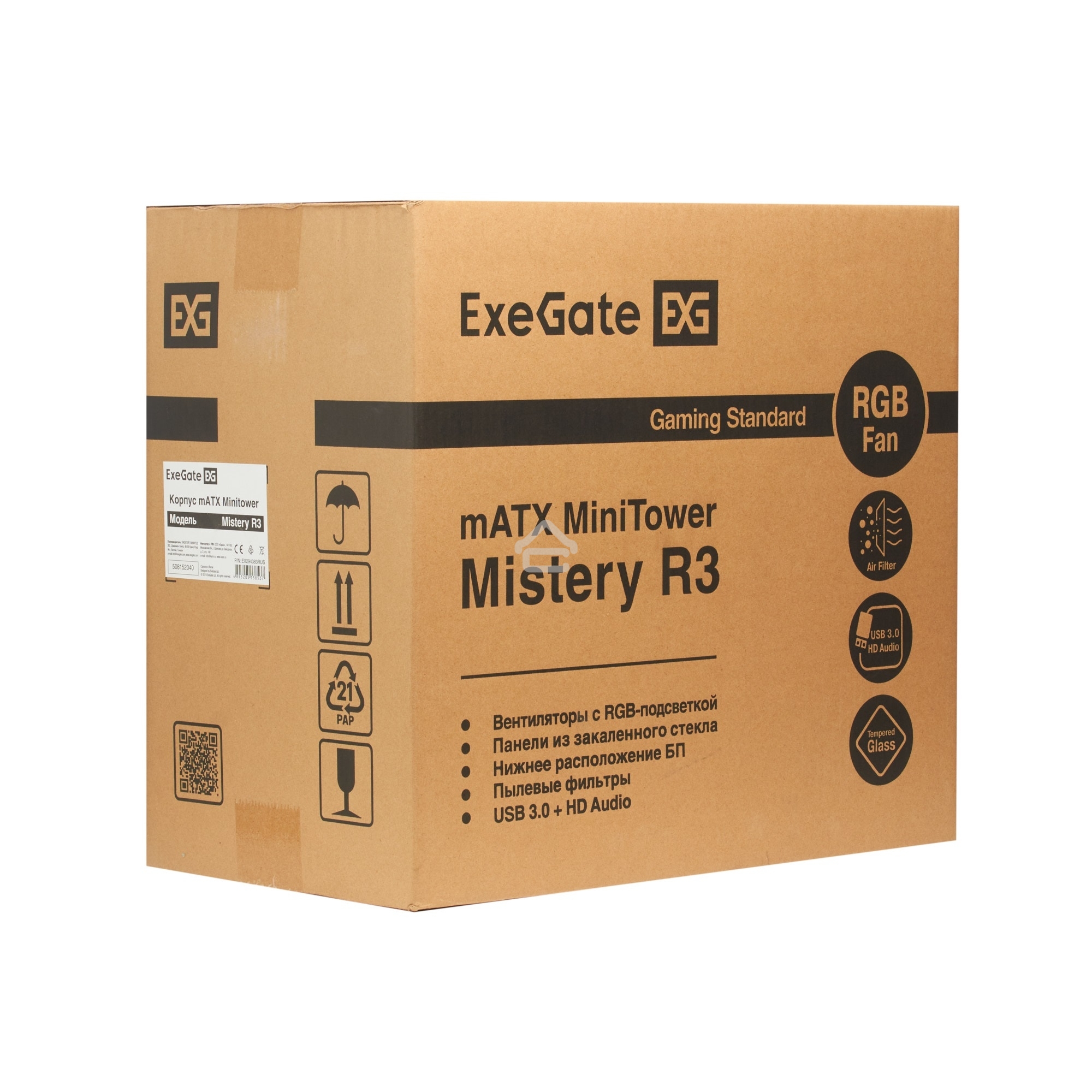 Компьютерный корпус Minitower ExeGate Mistery R3-NPX450