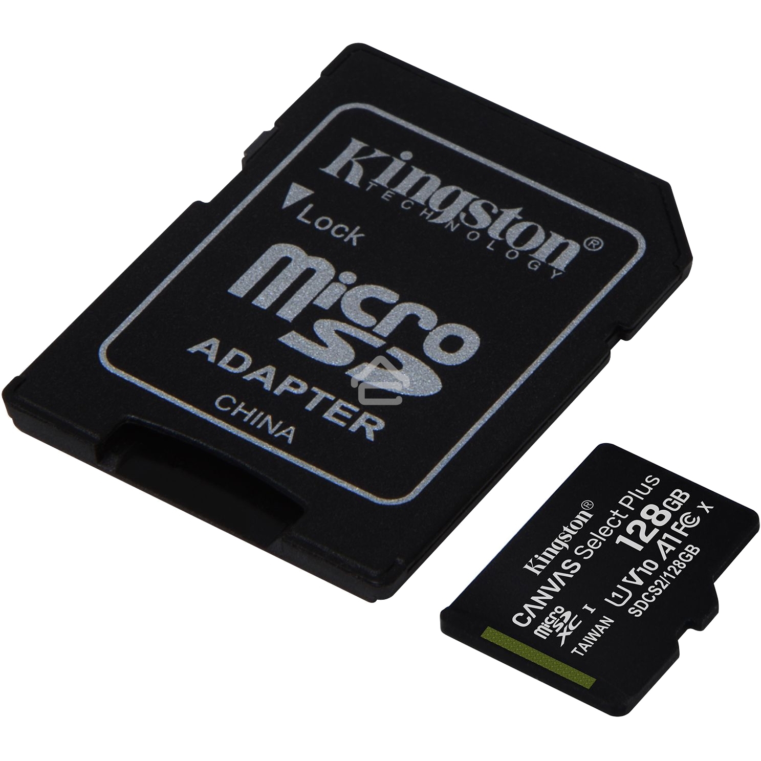 Флеш карта microSDHC 128Gb microSDXC Kingston SDCS2/128Gb Class10 UHS-I Canvas Select up to 100Mb/s с адапт.