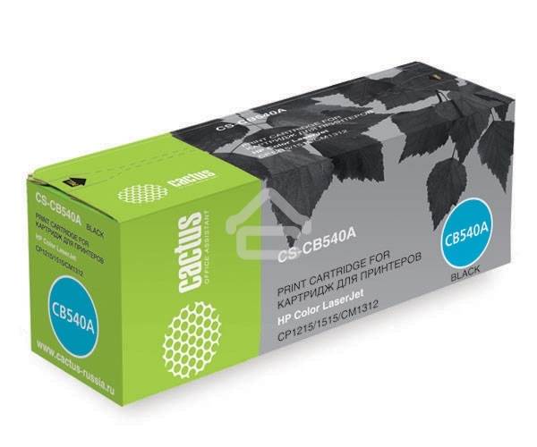 Картридж лазерный Cactus CS-CB540A черный (2200 стр.) для HP Color LaserJet CP1215/1515/CM1312