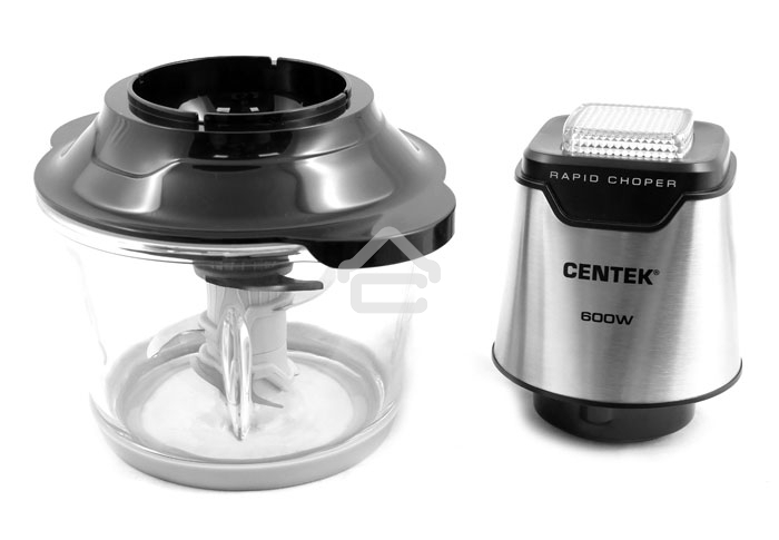 Чоппер Centek CT-1392 Сталь 600Вт 6 лезвий, стеклянная чаша 1,2л, разборные ножи