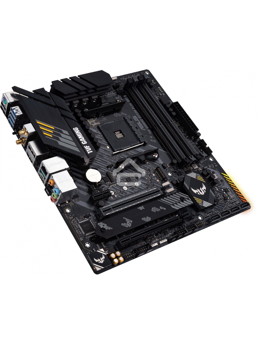 Материнская плата ASUS TUF GAMING B550M-PLUS WI-FI II, AM4, AMD B550, 4xDDR4, 4xSATA, 2xM.2, 1xPCIe 4.0 x16, 1xPCIe 3.0 x4, 1xPCIe x1, 1xDP, 1xHDMI, 1x 2.5Gb LAN, 1xUSB-C 3.2 Gen 2, 4xUSB-A 3.2 Gen 1, 2xUSB-A 2.0, 5x3.5 мм, TOSLINK, 7.1, mATX
