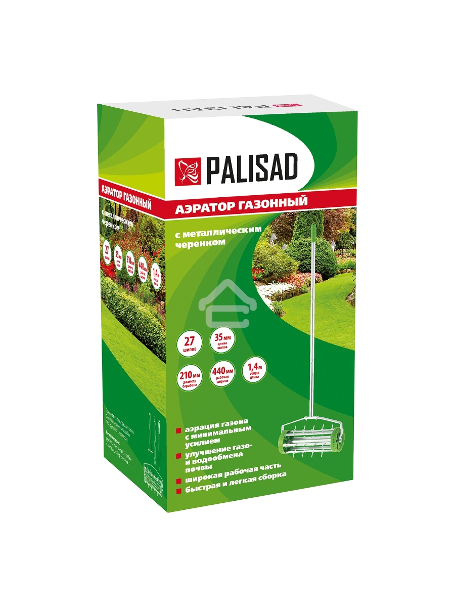 Аэратор газонный, 440х1400 мм, стальной черенок Palisad