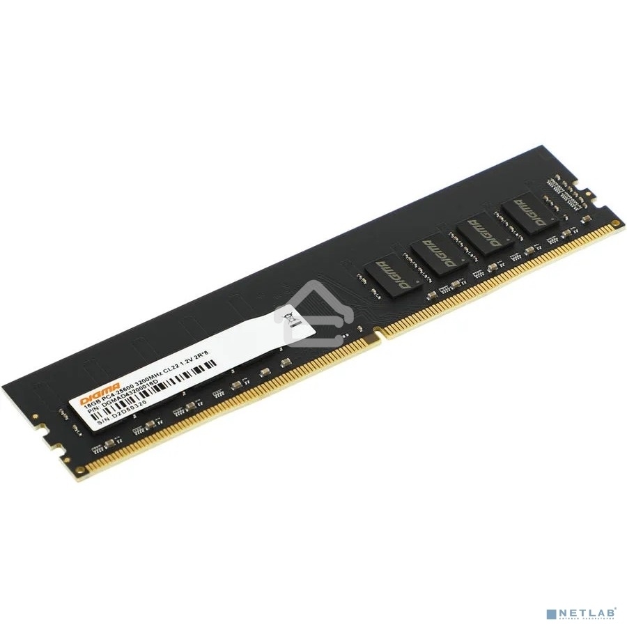 Оперативная память Digma, DDR4, 16GB (1x16 GB), 3200 MHz, CL22, DIMM