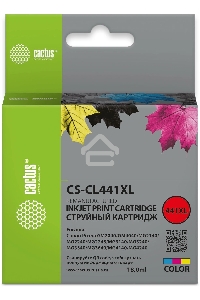 Картридж струйный Cactus CS-CL441 многоцветный (180стр.) для Canon PIXMA MG2140/ MG3140