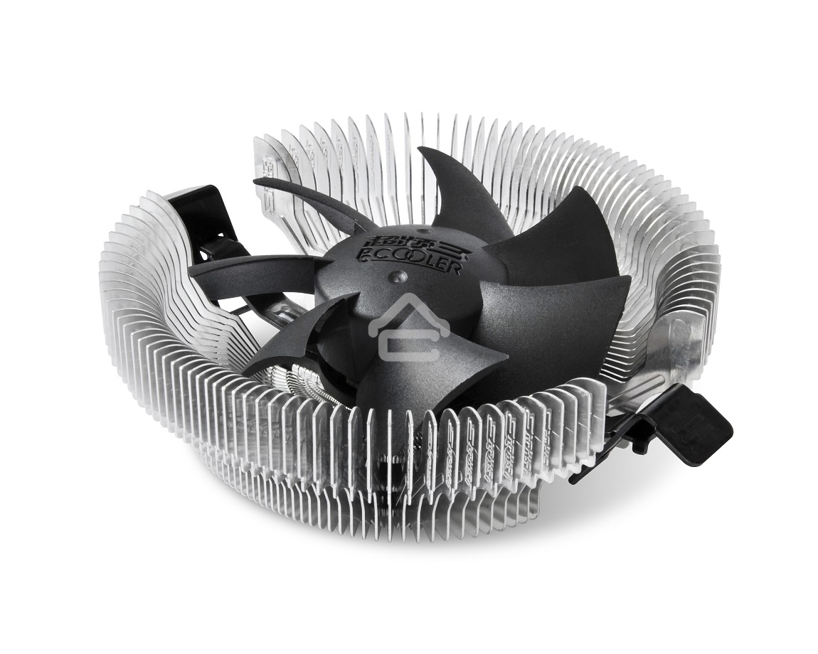 Кулер PCCooler E80 серебристый 75мм алюминий 2200rpm 22db 3-pin 65W