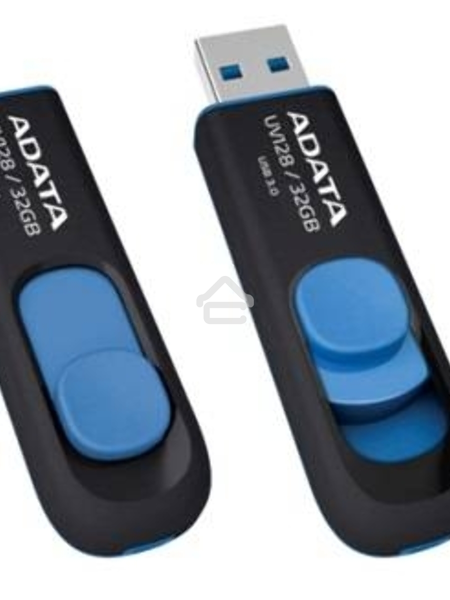 Флеш диск 128GB ADATA UV128, USB 3.0, черный/синий