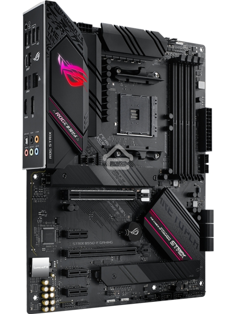 Материнская плата ASUS ROG STRIX B550-F GAMING, AM4, AMD B550, 4xDDR4, 6xSATA, 2xM.2, 1xPCI-E 3.0 x16, 1xPCI-E 4.0 x16, 3xPCI-E x1, 1xDP, 1xHDMI, 1x 2.5Gb LAN, 1xUSB 3.2 Gen 2, 4xUSB 3.2 Gen 1, 2xUSB 2.0, 5x3.5 мм, 7.1, ATX