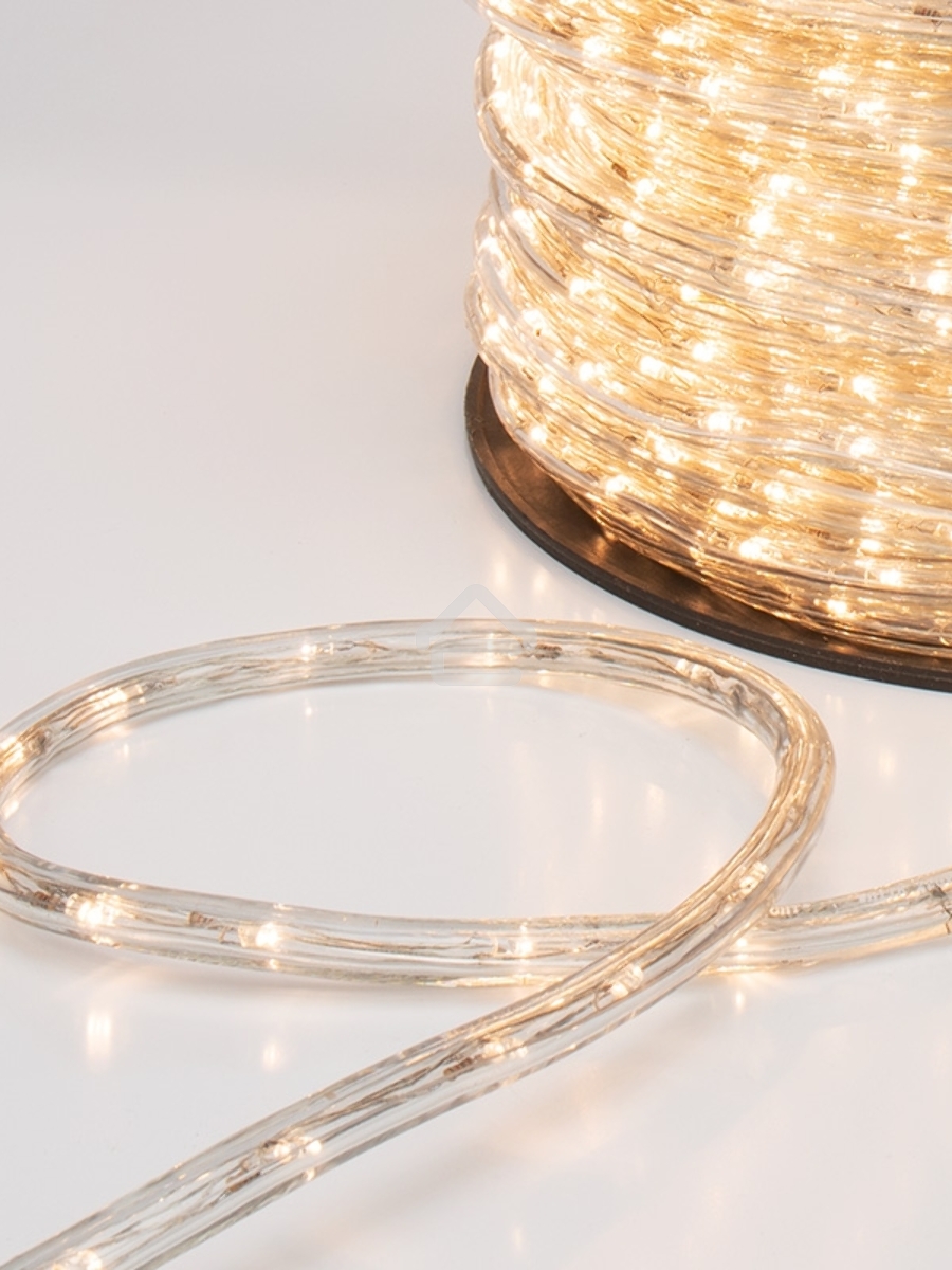 Дюралайт LED, свечение с динамикой (3W) - ТЕПЛЫЙ БЕЛЫЙ, 24 LED/м, бухта 100м