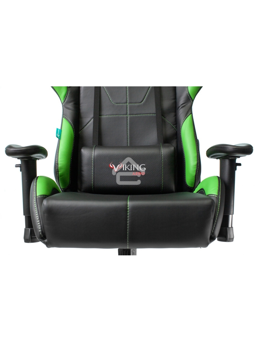 Кресло игровое Бюрократ VIKING 5 AERO LGREEN черный/салатовый искусственная кожа