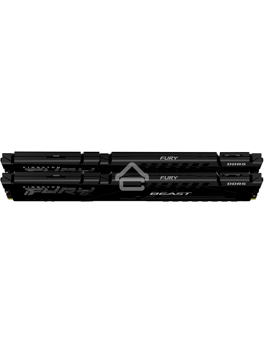 Оперативная память Kingston Fury Beast, DDR5, 64GB (2x32GB), 5200MHz, CL40, DIMM, с радиаторами, черный