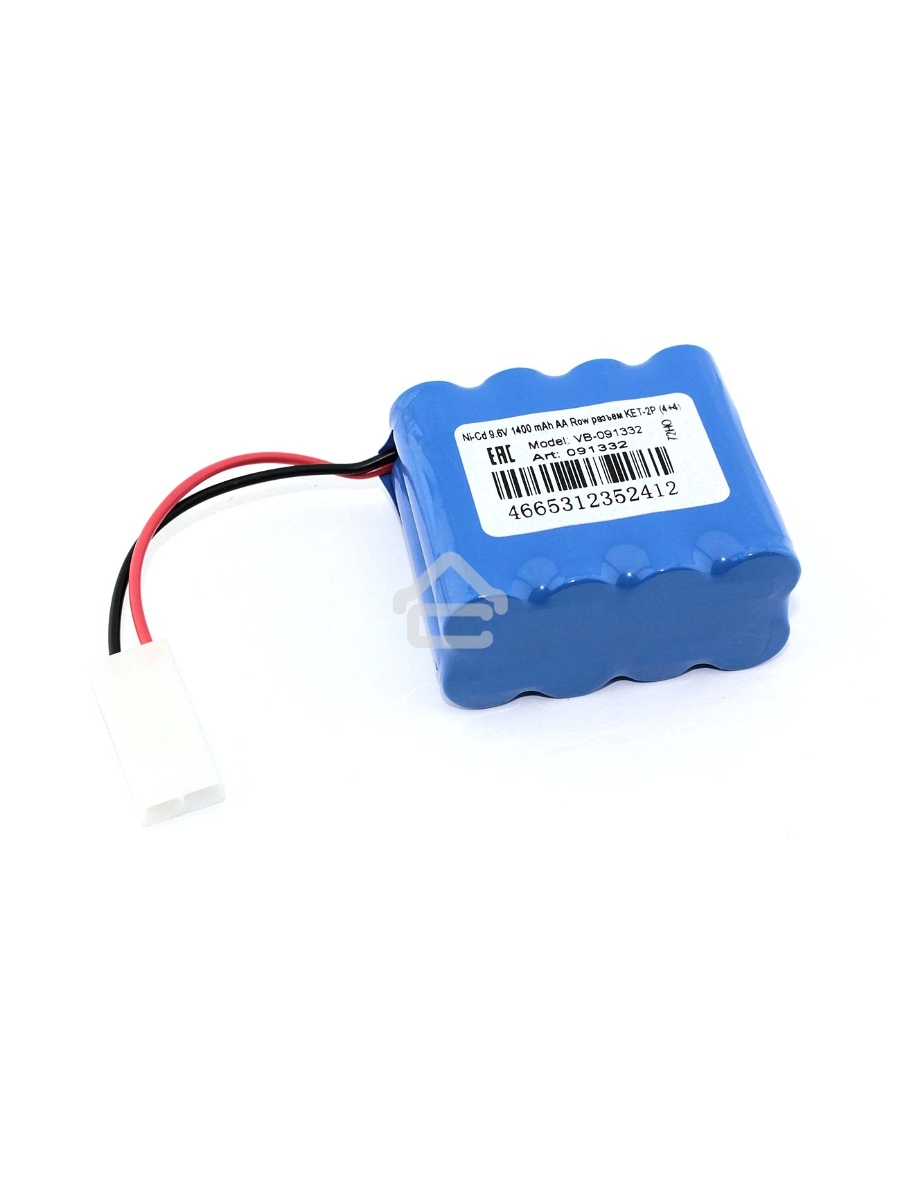 Аккумулятор Ni-Cd 9.6V 1400 mAh AA Row разъем KET-2P (4+4)