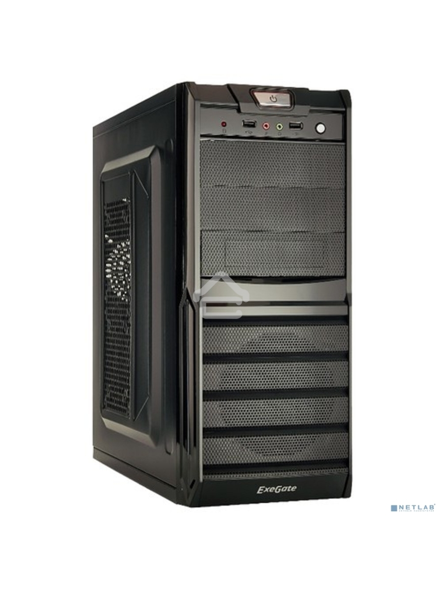 Компьютерный корпус Exegate EX278402RUS Miditower Exegate XP-329S Black, ATX, <без БП>, 2*USB, Audio