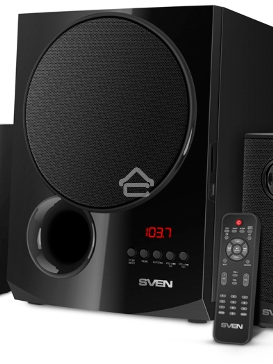 Акустическая система 2.1 SVEN MS-2080 / 70 Watt / ~220V 50Hz / FM-тюнер, USB/ SD, дисплей / BLUETOOTH / ПДУ / Black