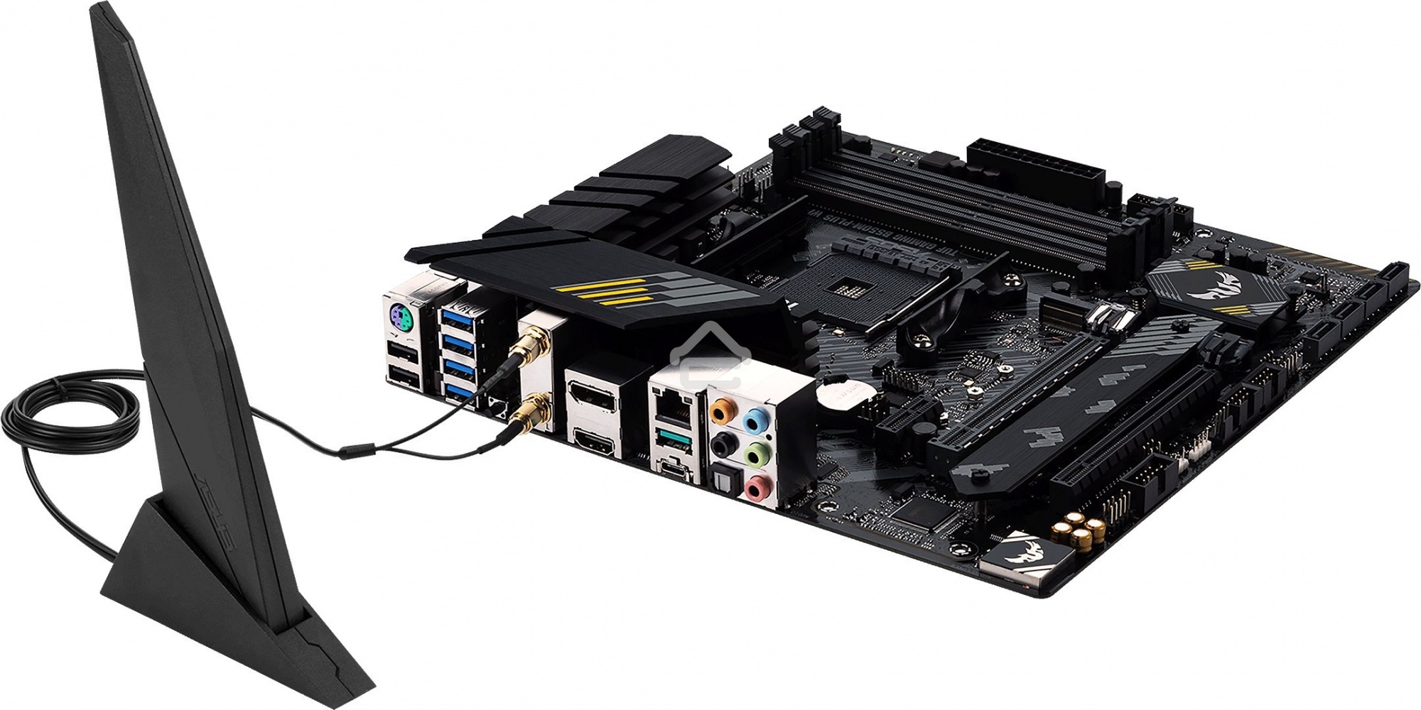 Материнская плата ASUS TUF GAMING B550M-PLUS WI-FI II, AM4, AMD B550, 4xDDR4, 4xSATA, 2xM.2, 1xPCIe 4.0 x16, 1xPCIe 3.0 x4, 1xPCIe x1, 1xDP, 1xHDMI, 1x 2.5Gb LAN, 1xUSB-C 3.2 Gen 2, 4xUSB-A 3.2 Gen 1, 2xUSB-A 2.0, 5x3.5 мм, TOSLINK, 7.1, mATX