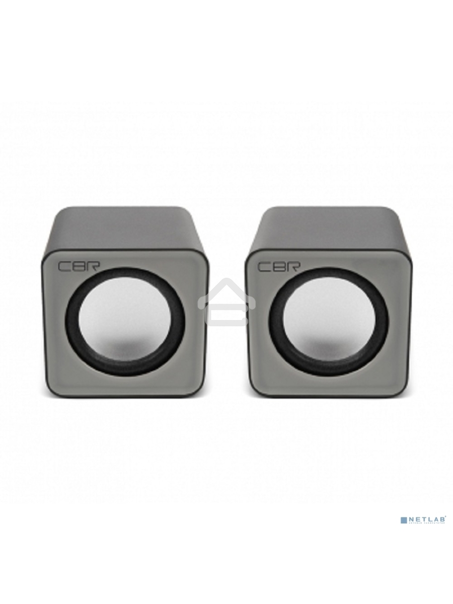 Акустическая система 2.0 CBR CMS 90 Grey, питание USB, 2х3 Вт (6 Вт RMS), материал корпуса пластик, 3.5 мм линейный стереовход, регул. громк., длина кабеля 1 м, цвет серый