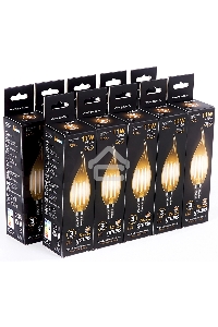 Лампа филам. Gauss Filament 11Вт цок.:E14 свеча 220B св.свеч.бел.теп. CF35 (упак.:10шт) (104801111)