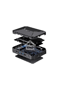 Компьютер Chuwi HeroBox Intel N-series N100(0.8Ghz)/8192Mb/256SSDGb/Int:Intel UHD Graphics 600/BT/WiFi/war 1y/0.59kg/Black/Win11Home + BT5.2/USB3.0*2, USB2.0*2/HDMI 2.0 *1 (4K 60Hz)/VGA*1/M.2*2, 2280, MAX 1TB, PCIE & SATA3/Type-C*1/Ear