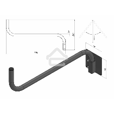 Кронштейн поворотный Rexant 0,5 м 