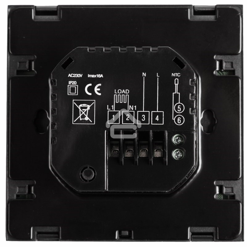 Терморегулятор сенсорный с автоматическим программированием Rexant, R200B, черный