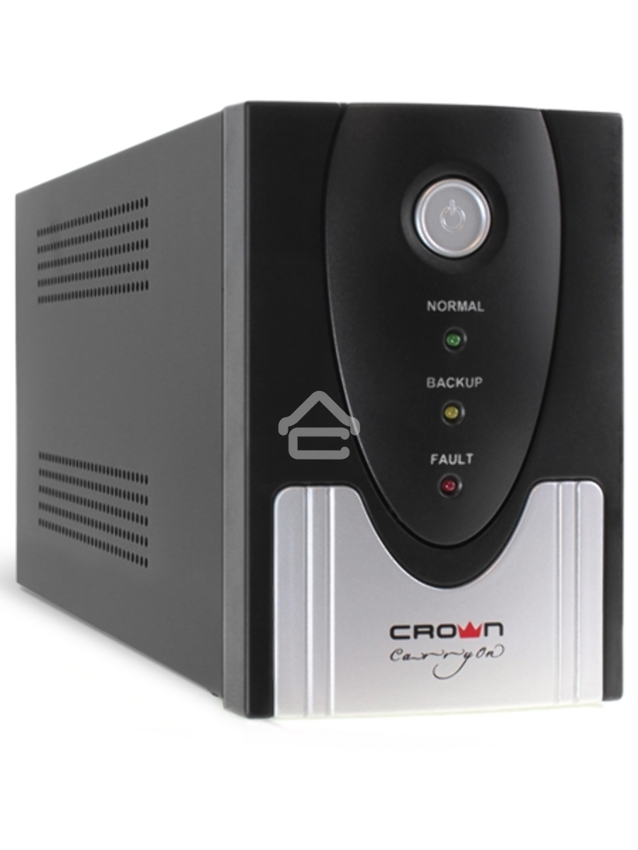 Источник бесперебойного питания CROWN ИБП CMU-SP650EURO {650VA, металл, 1x12V/7AH, розетки 2*EURO+1*IEC bybass} CM000001490