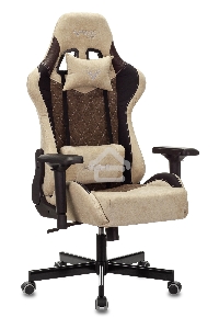 Кресло игровое Бюрократ VIKING 7 KNIGHT BR FABRIC коричневый текстиль/эко.кожа крестовина металл/пластик