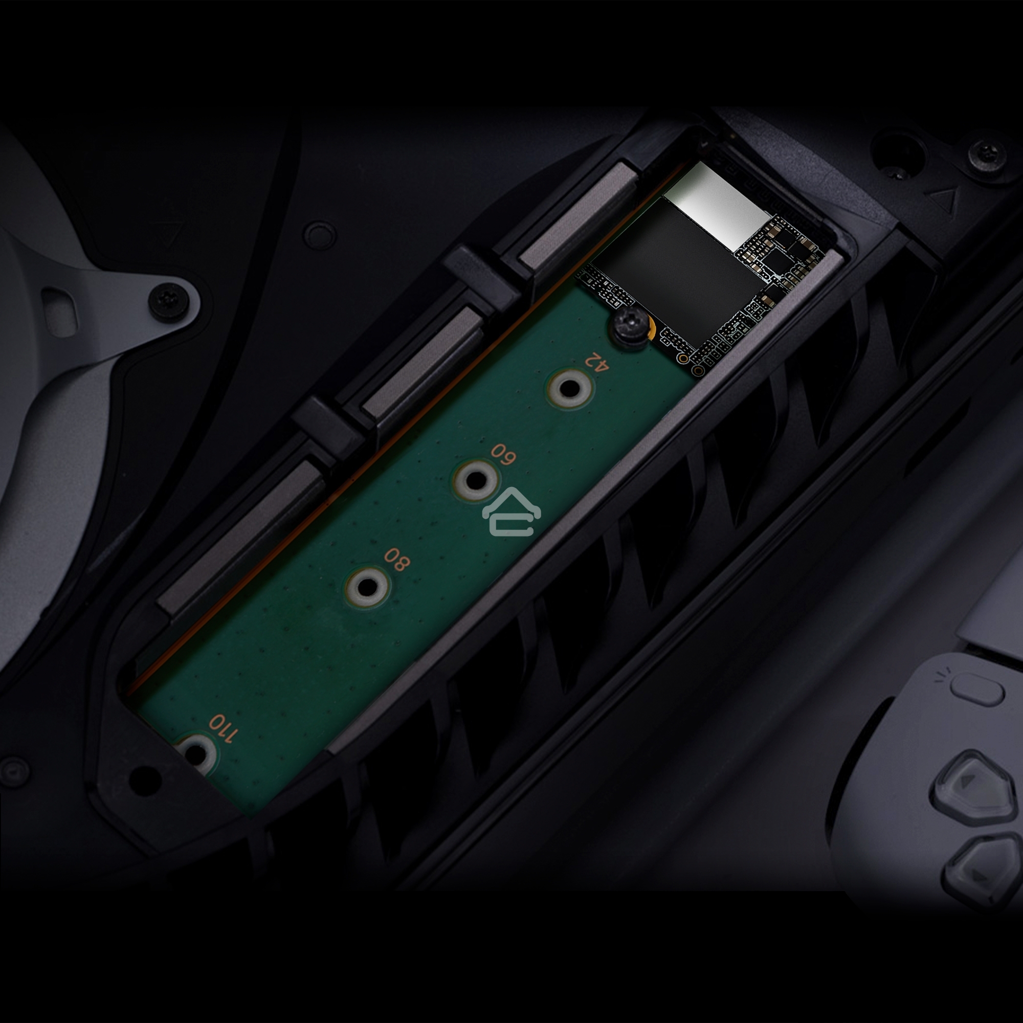 Накопитель SSD ADATA XPG GAMMIX S55, 2000 Gb, PCIe 4.0 x4, M.2 2230, NVMe, R/W 5000/3200, без радиатора