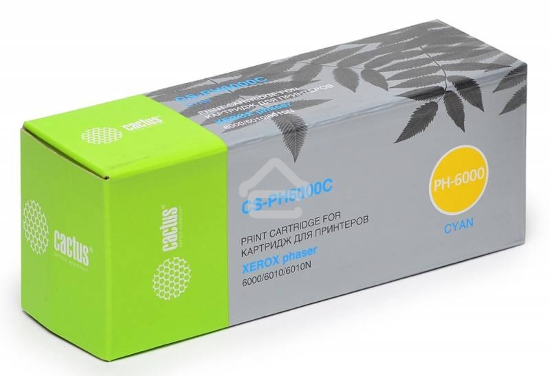 Картридж лазерный Cactus CS-PH6000C (106R01631) голубой (1000 стр.) для Xerox 6000/6010