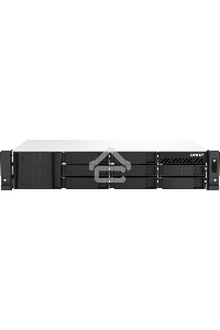 Сетевое хранилище SMB QNAP TS-873AeU-RP-4G NAS 8 HDD trays, 2x 2.5 GbE. 64-bit 4-core AMD V1500B 2,2 GHz, 4 GB. RAM (1*4 GB) up to 32GB (2*16 GB), 2 x M2 2280 (PCIe Gen3 x 1), 2xPSU W/o rail kit RAIL-B02
