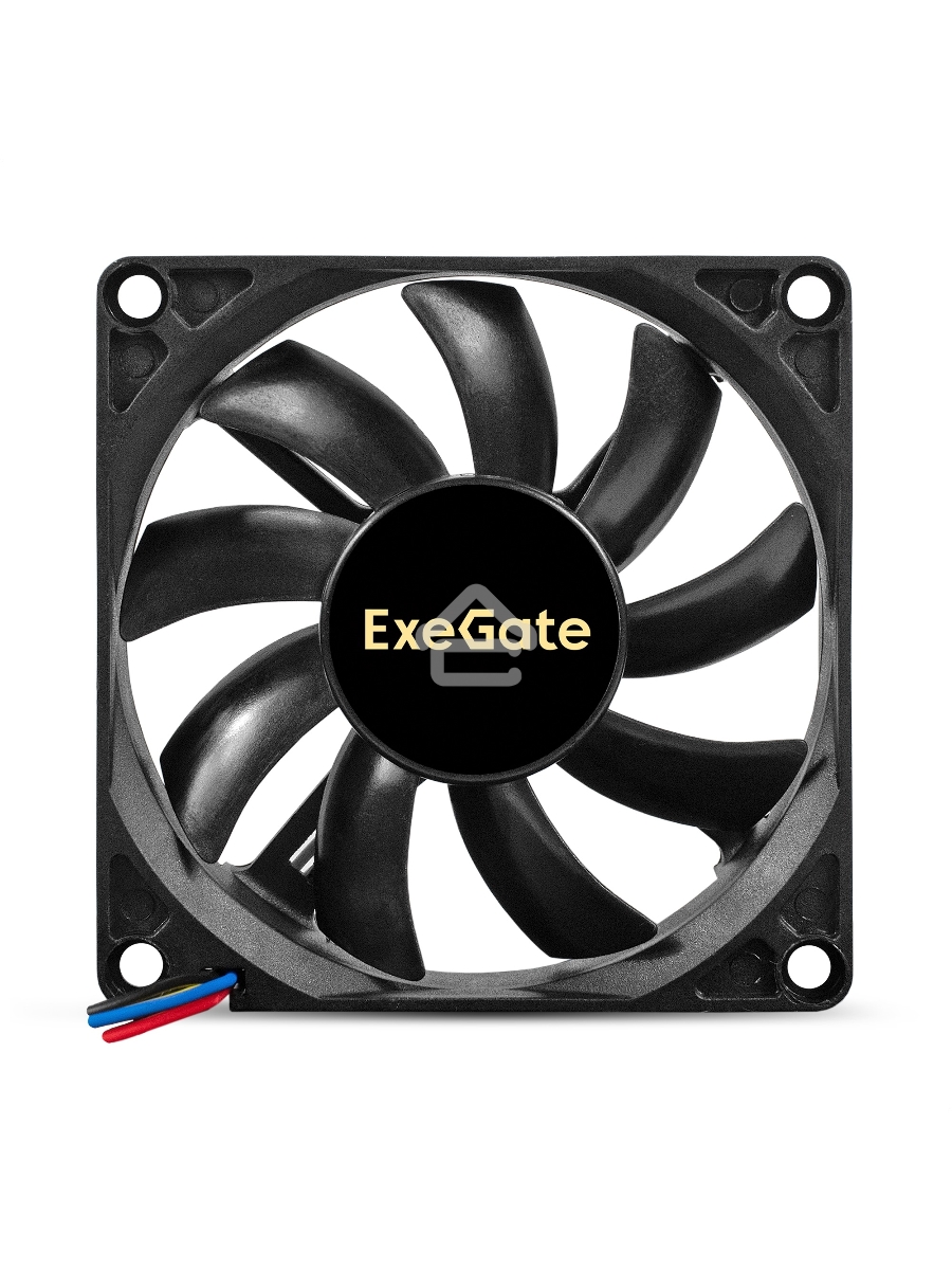 Вентилятор для корпуса ExeGate ExtraPower EP08015B2P черный, 80 мм, 2600 об/мин, 26 дБ, 2 pin