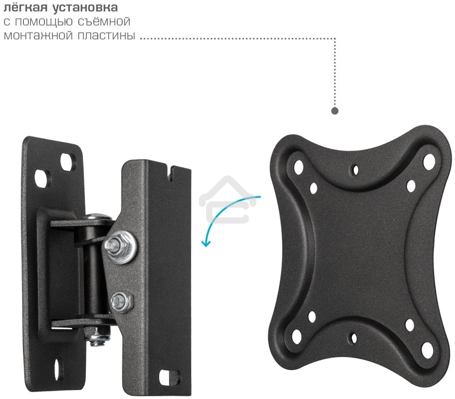 Кронштейн для телевизора Kromax CORBEL-1 черный 10