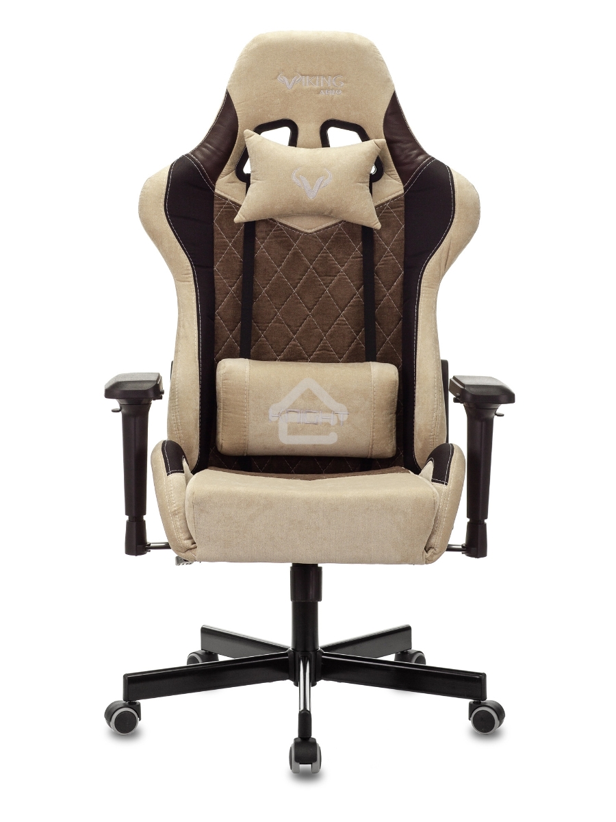 Кресло игровое Бюрократ VIKING 7 KNIGHT BR FABRIC коричневый текстиль/эко.кожа крестовина металл/пластик