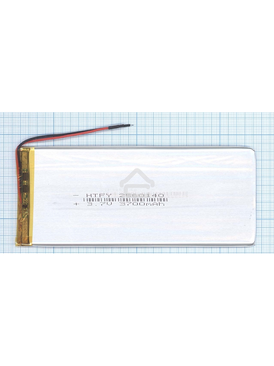 Аккумулятор Li-Pol (батарея) 2.5*60*140мм 2pin 3.7V/3700mAh