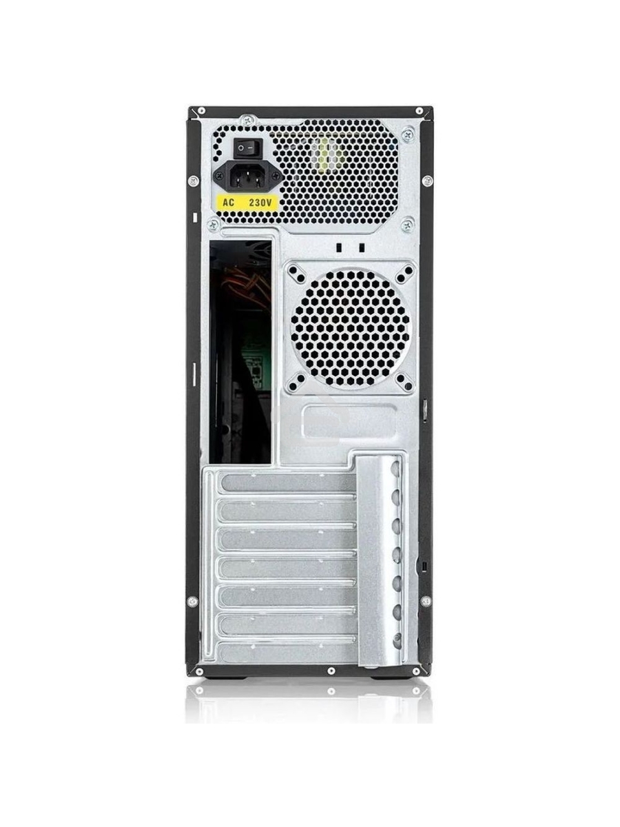 Компьютерный корпус c блоком питания Foxline FL-301-FZ450-RW ATX case, черный, 450 Ватт w/PSU 450W 8cm, w/4xUSB2.0, w/o FAN, w/DVD-RW, w/C13-C14 cable 1.5m