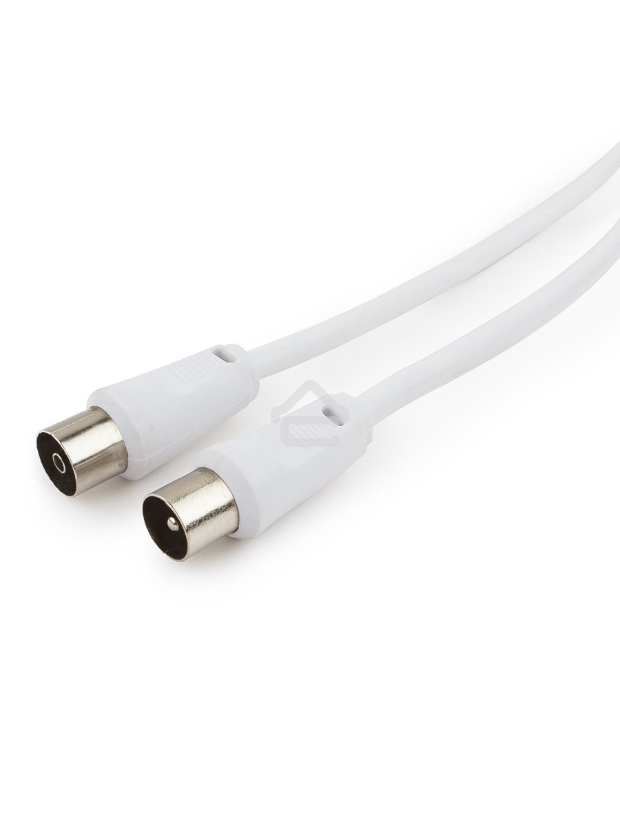 Кабель телевизионный Cablexpert CCV-515-W-3M, Coaxial M/F, белый, 3м