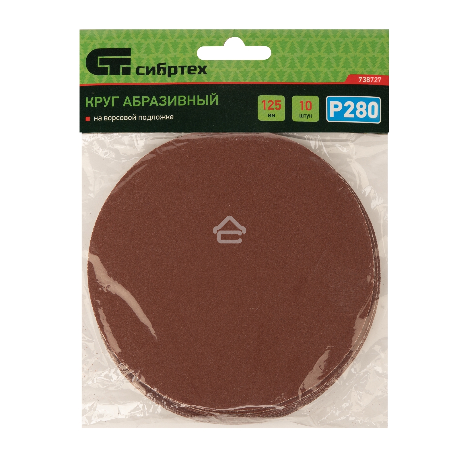 Круг абразивный Сибртех на ворсовой подложке под 
