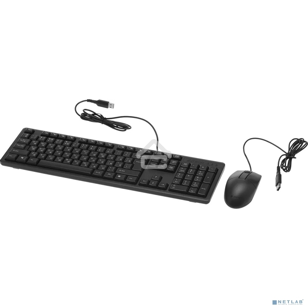 Комплект клавиатура + мышь A4Tech KR-3330S клав:черный мышь:черный USB