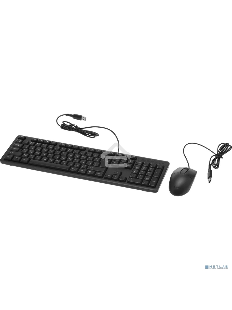 Клавиатура + мышь A4Tech KR-3330S клав:черный мышь:черный USB