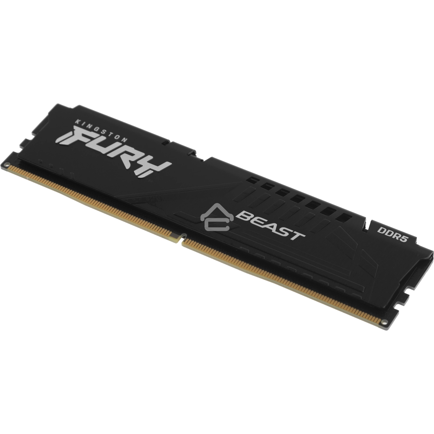 Оперативная память Kingston Fury Beast, DDR5, 32GB (1x32GB), 6400MHz, CL32, DIMM, радиатор, черный