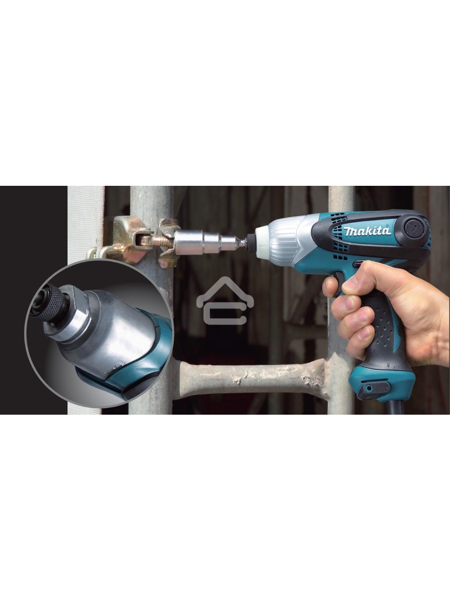 Дрель-шуруповерт Makita TD0101F, Сетевой, 230Вт, Ударный